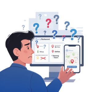 ١. غياب الموقع يعني غياب المعلومات الكافية