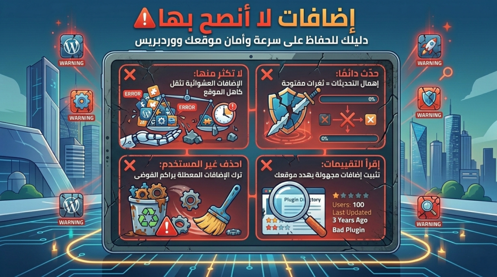 إضافة ووردبريس ثقيلة لا ننصح بها